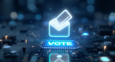 Digital Voting Secure Online Elections with a Glowing Vote Button