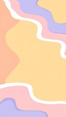 Pastel abstract background with wavy shapes