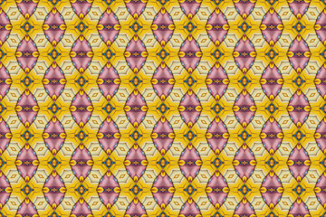 Seamless Endless Wallpaper Cloth Background Template Design Interior Fashion Symmetric Texture Digital Fabric Luxury Tile Art Graphic Textile Decoration Visual Shape Geometric Perspective Pattern.