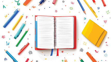 Modern Notebook Vector Displayed on White Background Illustration