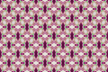 Seamless Endless Wallpaper Cloth Background Template Design Interior Fashion Symmetric Texture Digital Fabric Luxury Tile Art Graphic Textile Decoration Visual Shape Geometric Perspective Pattern.