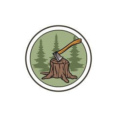 axe logo for outdoor activities