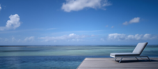 Lounge chair offers serene ocean view