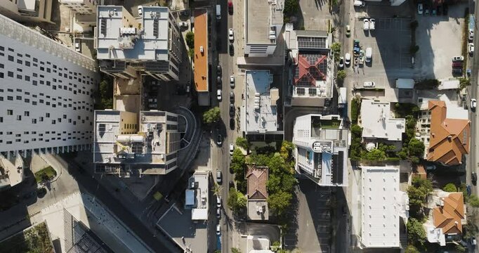 Aerial view of urban architecture and cityscape, Cyprus.