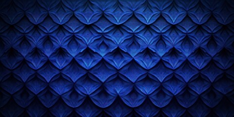 Abstract blue geometric textured pattern with overlapping diamond shapes creating a sense of depth and repetition