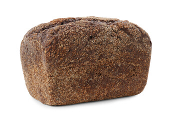 Loaf of rye bread isolated on white