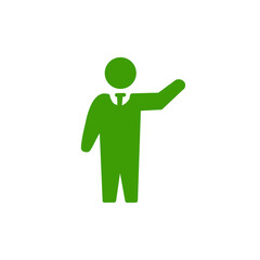 Businessman Pointing or Guiding／指し示すビジネスマンのアイコン