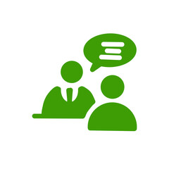 【Business Icons – Meeting】Business Consultation Icon／相談・面談中のビジネスアイコン