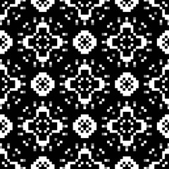 Abstract texture for fabric print, card, table cloth, furniture, banner, cover, invitation, decoration,weaving, plaid,wrapping,knitting. Repeating pattern.Black and white color.Illustrator Artwork