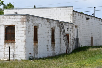 Abandoned brick building.