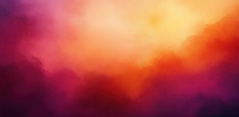 Fototapeta premium Abstract vivid color gradient blending warm orange, pink, and deep purple hues creating a smooth and atmospheric visual effect