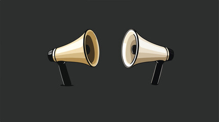 Sleek Megaphone Flat Icon for Marketing Communication Campaigns