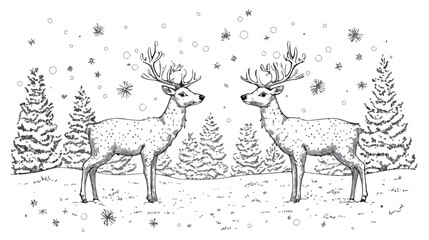 Obraz premium Festive Merry Christmas and Happy New Year 2023 Greeting Card