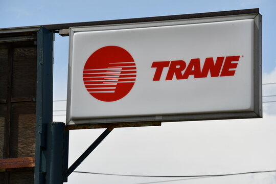 Trane Air Conditioners sign.