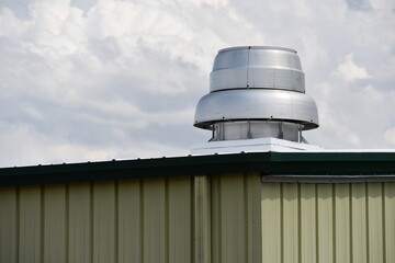 Rooftop vent on warehouse.