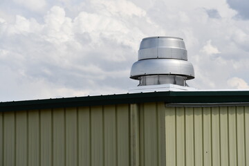 Rooftop vent on warehouse.