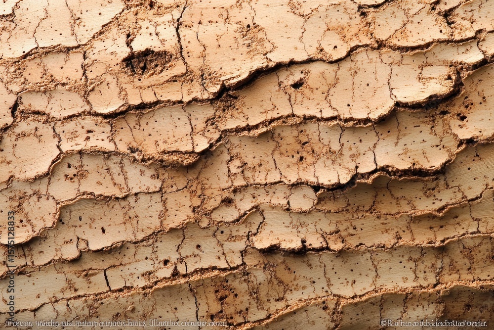 Poster close-up view of cracked dry soil layers showing texture and erosion patterns, reflecting arid condi