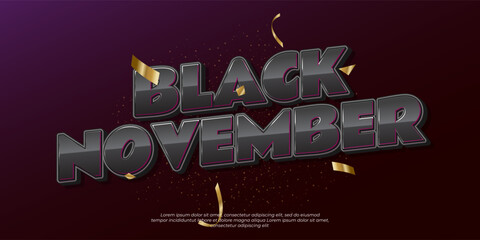Black november sale banner promotion