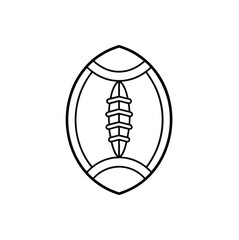 Simple football outline icon in a clean vector design isolated on white background
