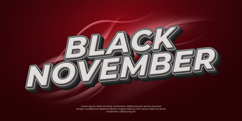Black November vector banner promotion
