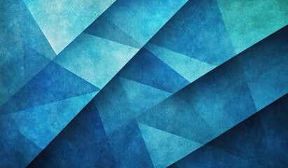 Abstract geometric pattern with layered textured blue shapes creating a sense of depth and calmness