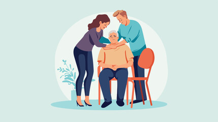 Supportive Group Comforting Depressed Parents or Friends