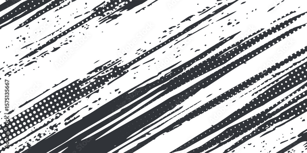 Poster halftone dot background pattern vector illustration. monochrome gradient dotted modern texture and f