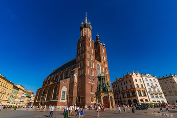 Obraz premium Church of the Assumption of the Blessed Virgin Mary (St. Mary's Church) in Krakow, Poland