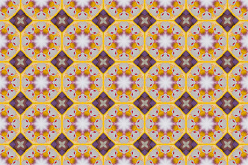 Seamless Template Background Art Endless Visual Cloth Design Decoration Tile Shape Graphic Digital Texture Wallpaper Luxury Perspective Fashion Symmetric Textile Geometric Fabric Interior Pattern.