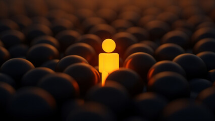 Fototapeta premium Standing out from the crowd
