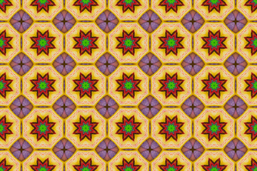 Seamless Template Background Art Endless Visual Cloth Design Decoration Tile Shape Graphic Digital Texture Wallpaper Luxury Perspective Fashion Symmetric Textile Geometric Fabric Interior Pattern.