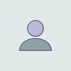User Icon Vector &ndash; Minimalist Profile Avatar Symbol for Web, App, and UI Design