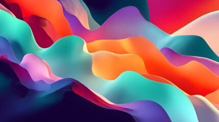 Abstract colorful waves flowing smoothly in a vibrant gradient, creating a dynamic visual experience