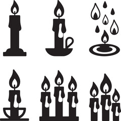 Obraz premium Candle Flame Silhouettes.