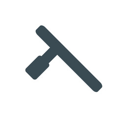 Simple graphic representation of a baton, a tool for law enforcement.