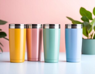 カラフルタンブラーとパステルグラデ