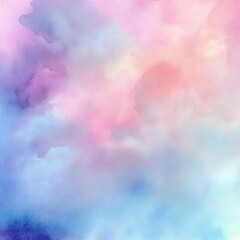 Soft watercolor background blending pastel pink, purple, and blue hues creating a calm and dreamy atmosphere