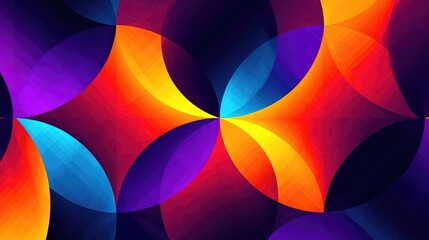 Abstract design with vibrant overlapping circles.