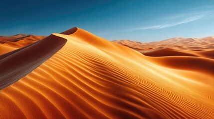 Majestic sand dunes under a vibrant sky.