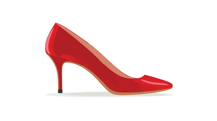 Elegant Red High Heel Shoe Vector Design for Fashionistas