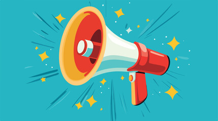 Grand Reopening Invitation Card Design with Megaphone Illustration