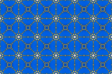 Seamless Visual Interior Decoration Texture Fashion Tile Symmetric Digital Shape Graphic Background Cloth Wallpaper Perspective Endless Luxury Geometric Textile Template Fabric Art Design Pattern.