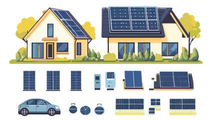 Eco-Friendly Solar Energy Color Set for Green Home and Greenhouse