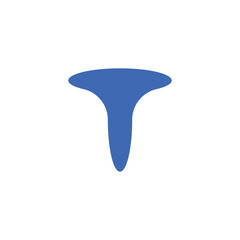 Logo letter T isolated