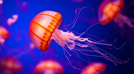 Jellyfish floating in the water,