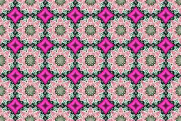 Seamless Visual Interior Decoration Texture Fashion Tile Symmetric Digital Shape Graphic Background Cloth Wallpaper Perspective Endless Luxury Geometric Textile Template Fabric Art Design Pattern.