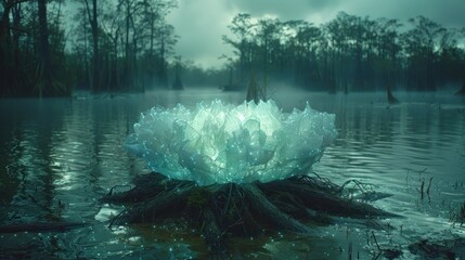 Enchanted Swamp Bloom: A Mystical Aquatic Flower