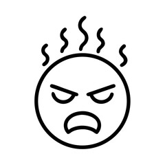 An emoticon embodies raw frustration, showcasing a universally relatable emotion.