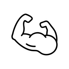 Strong bicep, muscular arm, fitness symbol, bodybuilding icon, strength, power, muscle, arm muscle, bodybuilder, workout, gym, fitness, exercise, athletic, training, healthy lifestyle, strong.