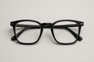 Designer Eyeglasses with Black Frame and Clear Lenses for Vision Correction